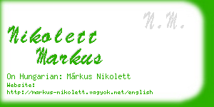 nikolett markus business card