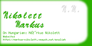 nikolett markus business card